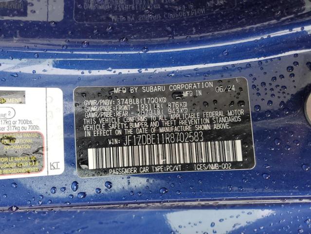 2024 SUBARU BRZ LIMITE JF1ZDBE11R8702583