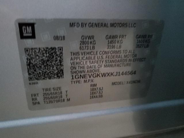 2019 CHEVROLET TRAVERSE L - 1GNEVGKWXKJ144564