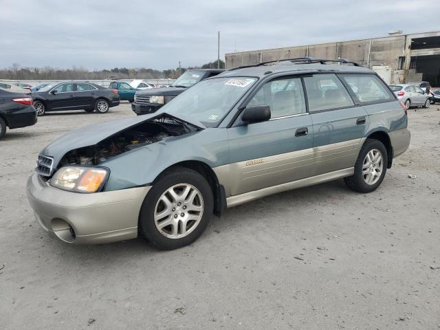 SUBARU LEGACY OUT 2001 teal station gas 4S3BH665817631532 photo #1