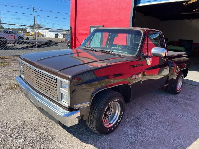 GMC C1500 1985 brown pickup gas 1GTEC14F0FJ515181 photo #3