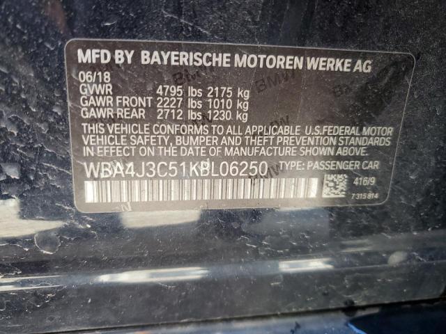 2019 BMW 430XI GRAN - WBA4J3C51KBL06250