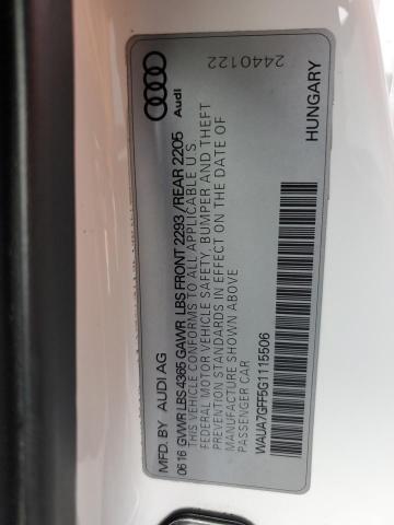 VIN WAUA7GFF5G1115506 2016 AUDI A3 no.12