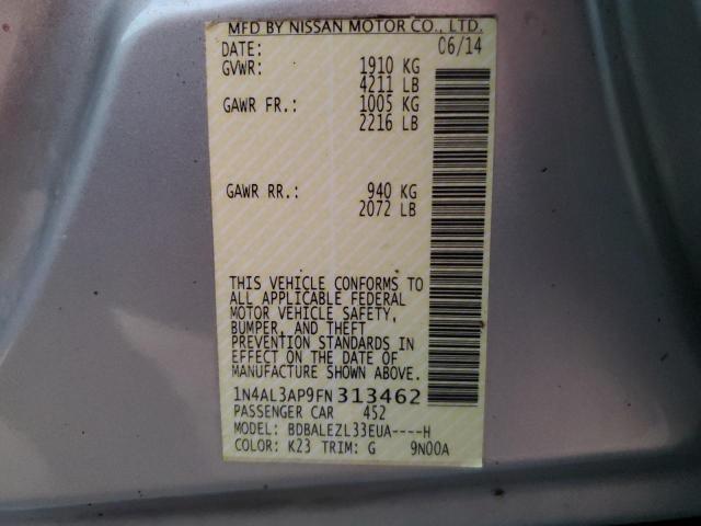 2015 NISSAN ALTIMA 2.5 - 1N4AL3AP9FN313462