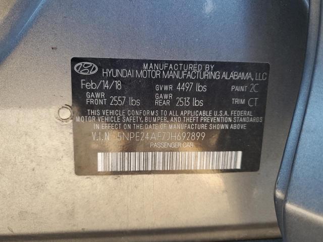 VIN 5NPE24AF7JH692899 2018 HYUNDAI SONATA no.12