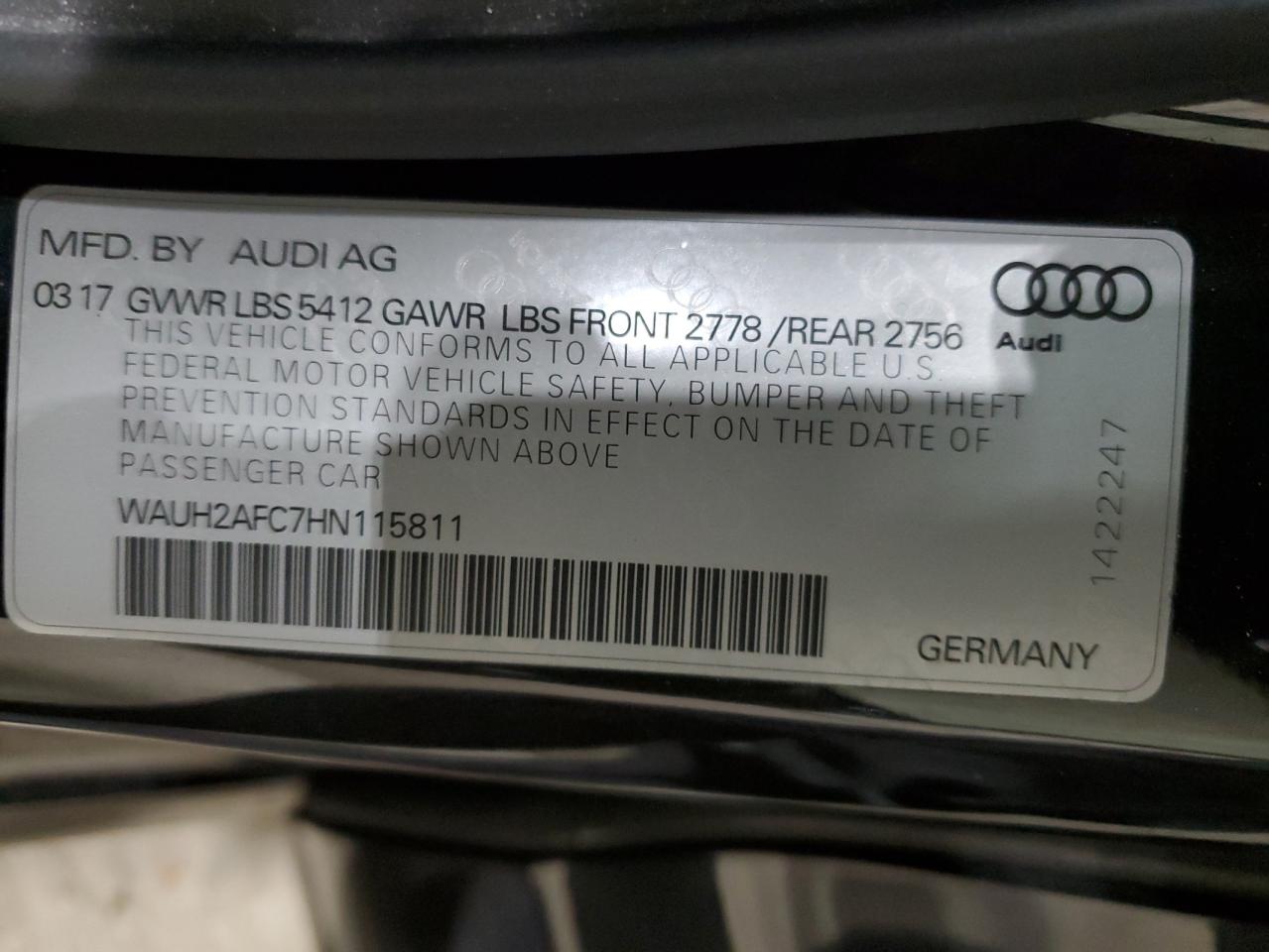 Lot #3027022824 2017 AUDI A6 PRESTIG