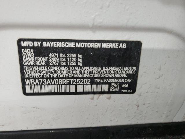 VIN WBA73AV08RFT25202 2024 BMW 4 SERIES no.12