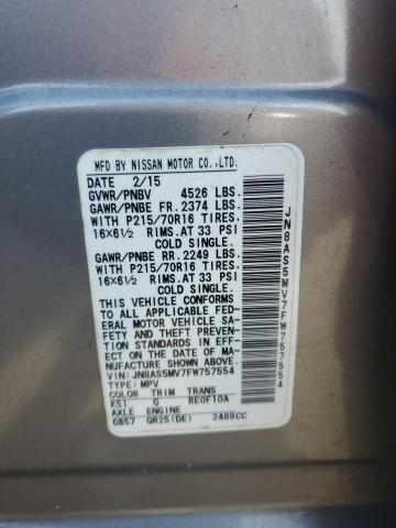 2015 NISSAN ROGUE SELE - JN8AS5MV7FW757554