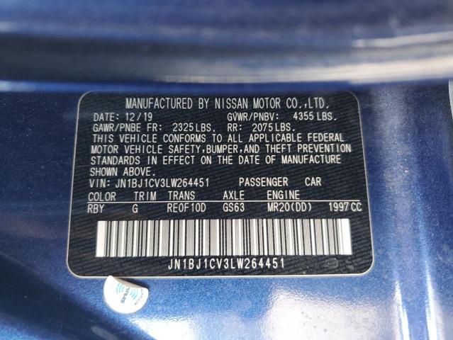 2020 NISSAN ROGUE SPOR - JN1BJ1CV3LW264451
