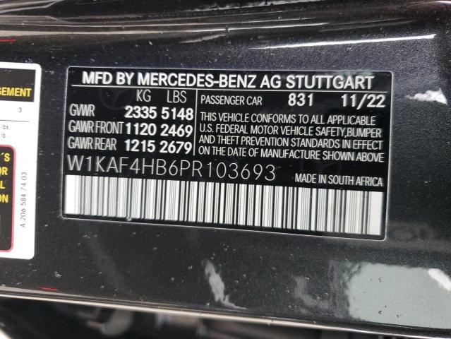 VIN W1KAF4HB6PR103693 2023 MERCEDES-BENZ C-CLASS no.12