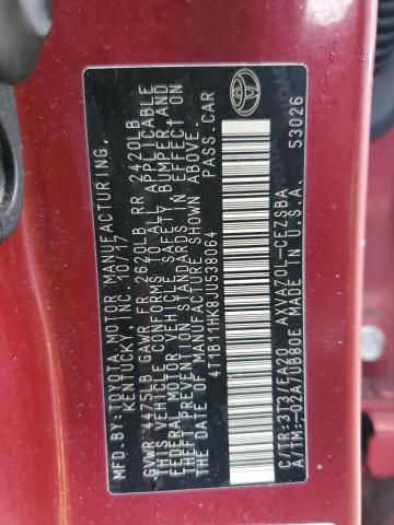 VIN 4T1B11HK8JU538064 2018 TOYOTA CAMRY no.12