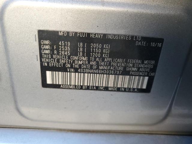 2017 SUBARU LEGACY 2.5 - 4S3BNAN66H3036797