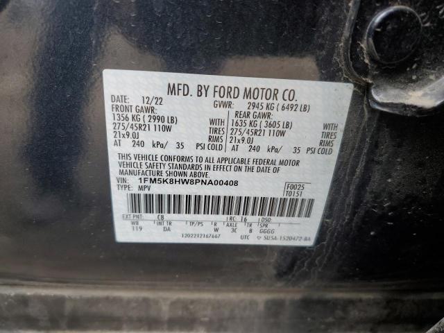 VIN 1FM5K8HW8PNA00408 2023 FORD EXPLORER no.13