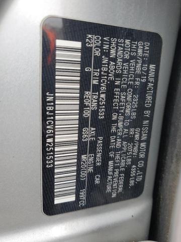 2020 NISSAN ROGUE SPOR JN1BJ1CV6LW251533