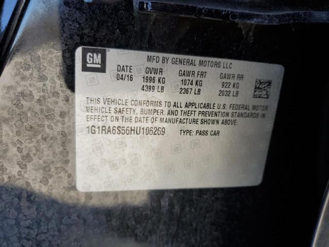 2017 CHEVROLET VOLT LT - 1G1RA6S56HU106269