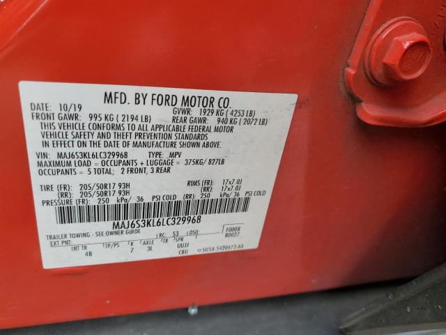 2020 FORD ECOSPORT T - MAJ6S3KL6LC329968