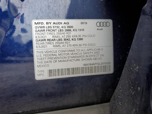 VIN WA1B4AFY2L2015103 2020 AUDI SQ5 no.13