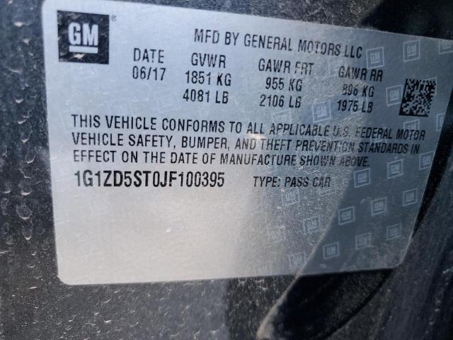 2018 CHEVROLET MALIBU LT - 1G1ZD5ST0JF100395