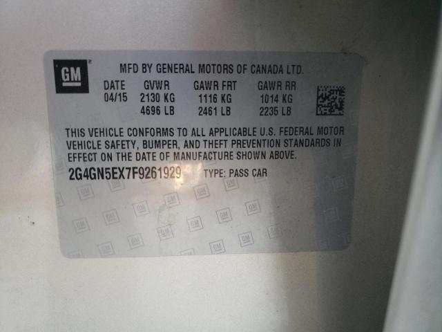 2015 BUICK REGAL PREM 2G4GN5EX7F9261929