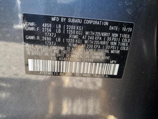 2021 SUBARU OUTBACK 4S4BTADC3M3121096