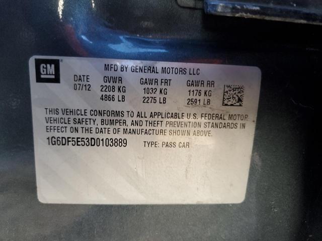 VIN 1G6DF5E53D0103889 2013 CADILLAC CTS no.12