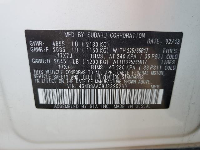 2018 SUBARU OUTBACK 2. - 4S4BSAAC9J3325260