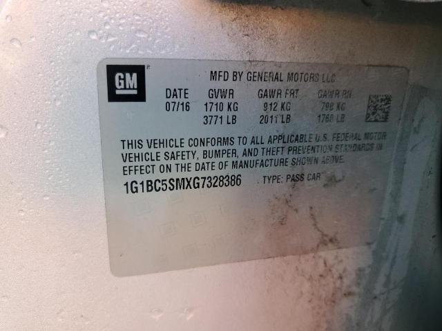 2016 CHEVROLET CRUZE LS - 1G1BC5SMXG7328386