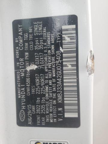 2016 HYUNDAI TUCSON LIM KM8J33A42GU075408