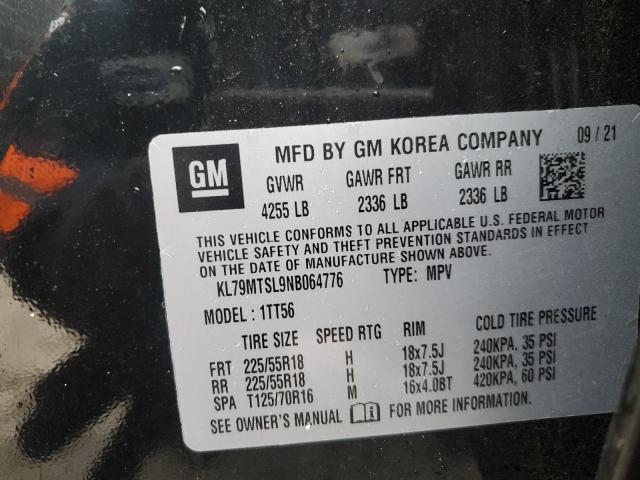 KL79MTSL9NB064776 2022 CHEVROLET TRAILBLZR