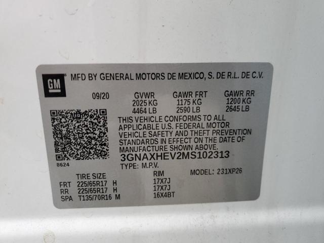 2021 CHEVROLET EQUINOX LS - 3GNAXHEV2MS102313