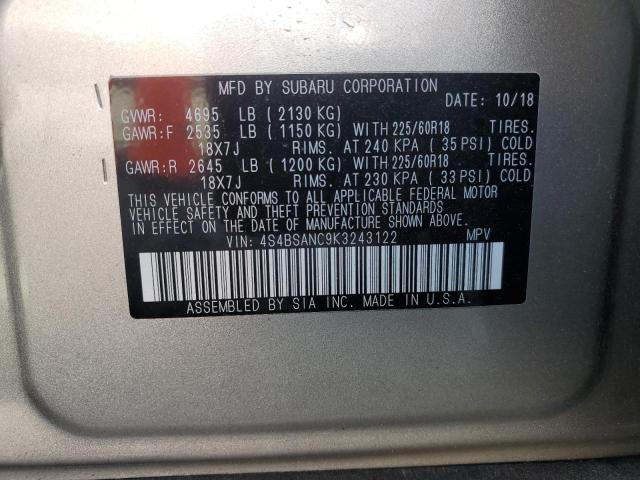2019 SUBARU OUTBACK 2. - 4S4BSANC9K3243122