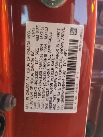 2019 HONDA CR-V TOURI - 2HKRW2H91KH612282