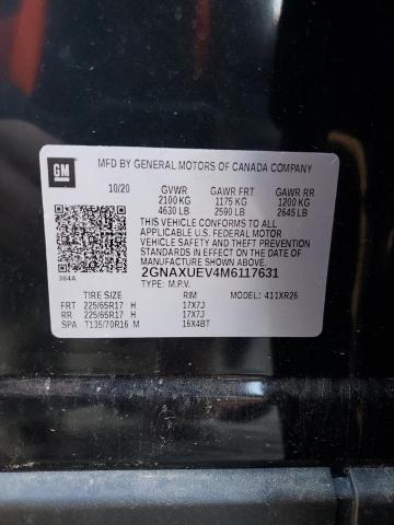 2021 CHEVROLET EQUINOX LT - 2GNAXUEV4M6117631