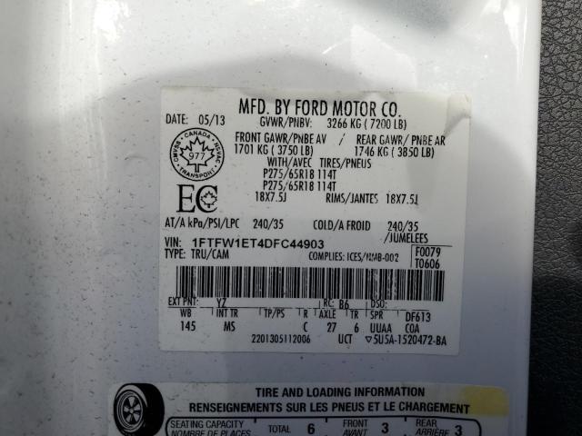 2013 FORD F150 SUPER - 1FTFW1ET4DFC44903