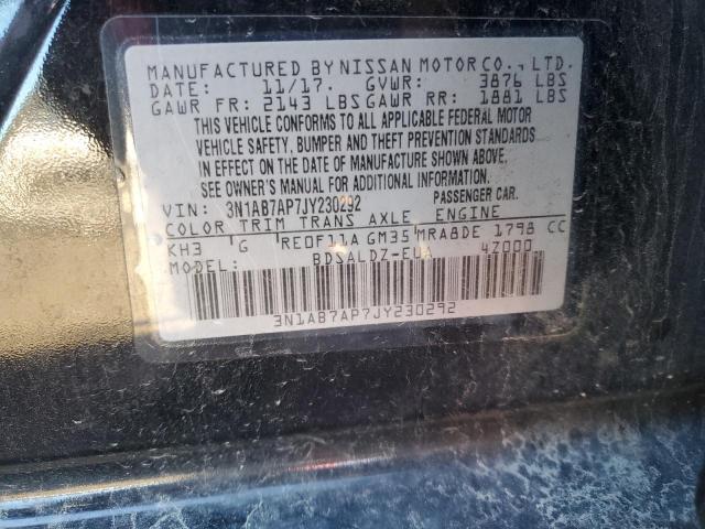 2018 NISSAN SENTRA S - 3N1AB7AP7JY230292