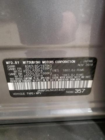 2019 MITSUBISHI OUTLANDER - JA4AP3AU5KU014307