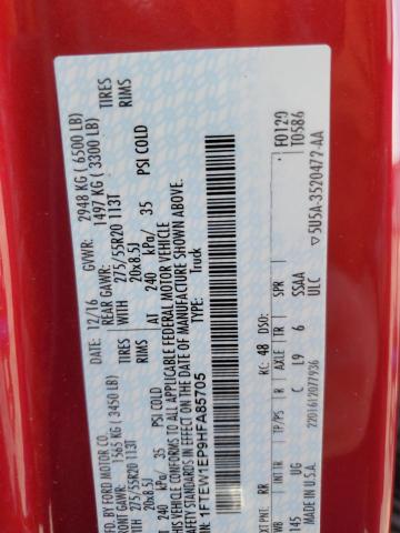 2017 FORD F150 SUPER - 1FTEW1EP9HFA85705