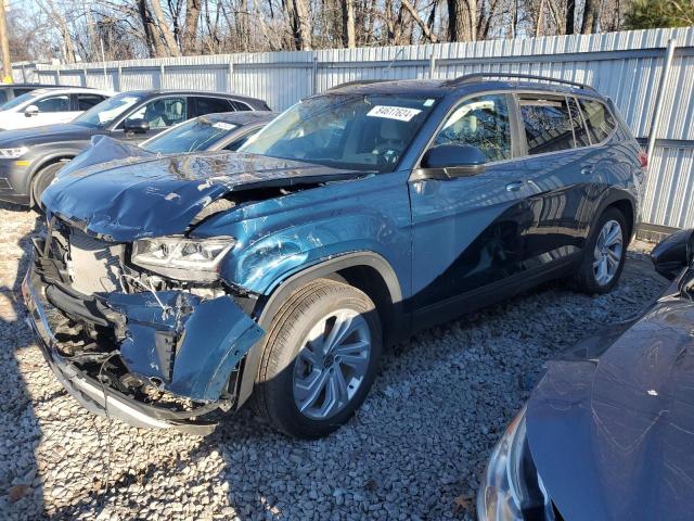 VOLKSWAGEN ATLAS SE 2021 blue  gas 1V2KR2CA8MC546501 photo #1