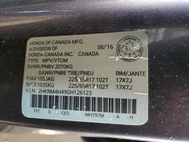 2016 HONDA CR-V SE 2HKRM4H49GH126123