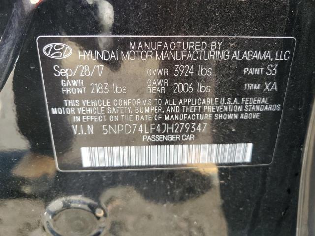 2018 HYUNDAI ELANTRA SE 5NPD74LF4JH279347