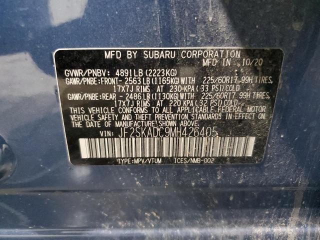 2021 SUBARU FORESTER JF2SKADC9MH426405