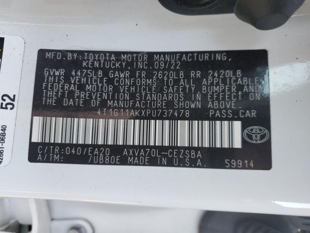 VIN 4T1G11AKXPU737478 2023 TOYOTA CAMRY no.12