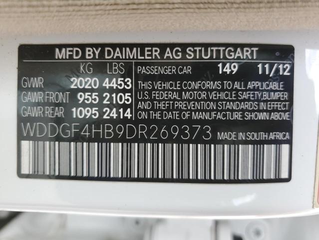 VIN WDDGF4HB9DR269373 2013 MERCEDES-BENZ C-CLASS no.12