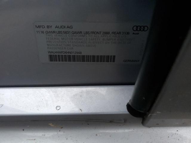 2017 AUDI A8 L QUATT - WAU44AFDXHN012948