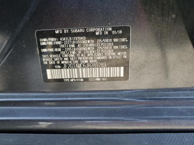 2018 SUBARU CROSSTREK - JF2GTAMC6JH289289