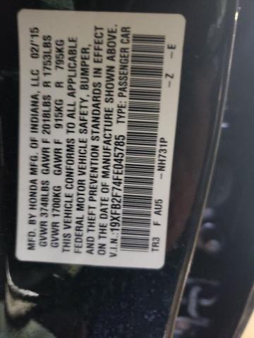 2015 HONDA CIVIC SE - 19XFB2F74FE045785