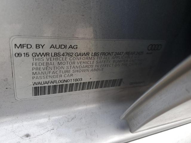 2016 AUDI A4 PREMIUM - WAUAFAFL0GN011603