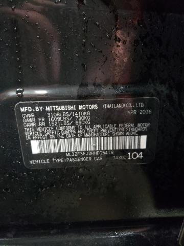 2017 MITSUBISHI MIRAGE G4 - ML32F3FJ2HHF05419