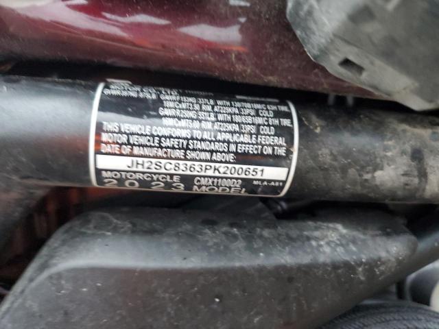 2023 HONDA CMX1100 T JH2SC8363PK200651