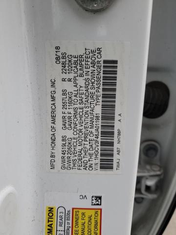 VIN 1HGCV3F46JA011981 2018 HONDA ACCORD no.13