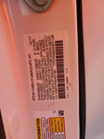 2018 HONDA ACCORD EX - 1HGCV1F46JA071697
